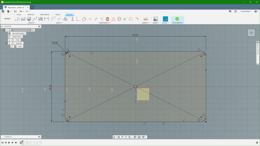 Sample Show sketch pattern in drawing fusion 360 for App
